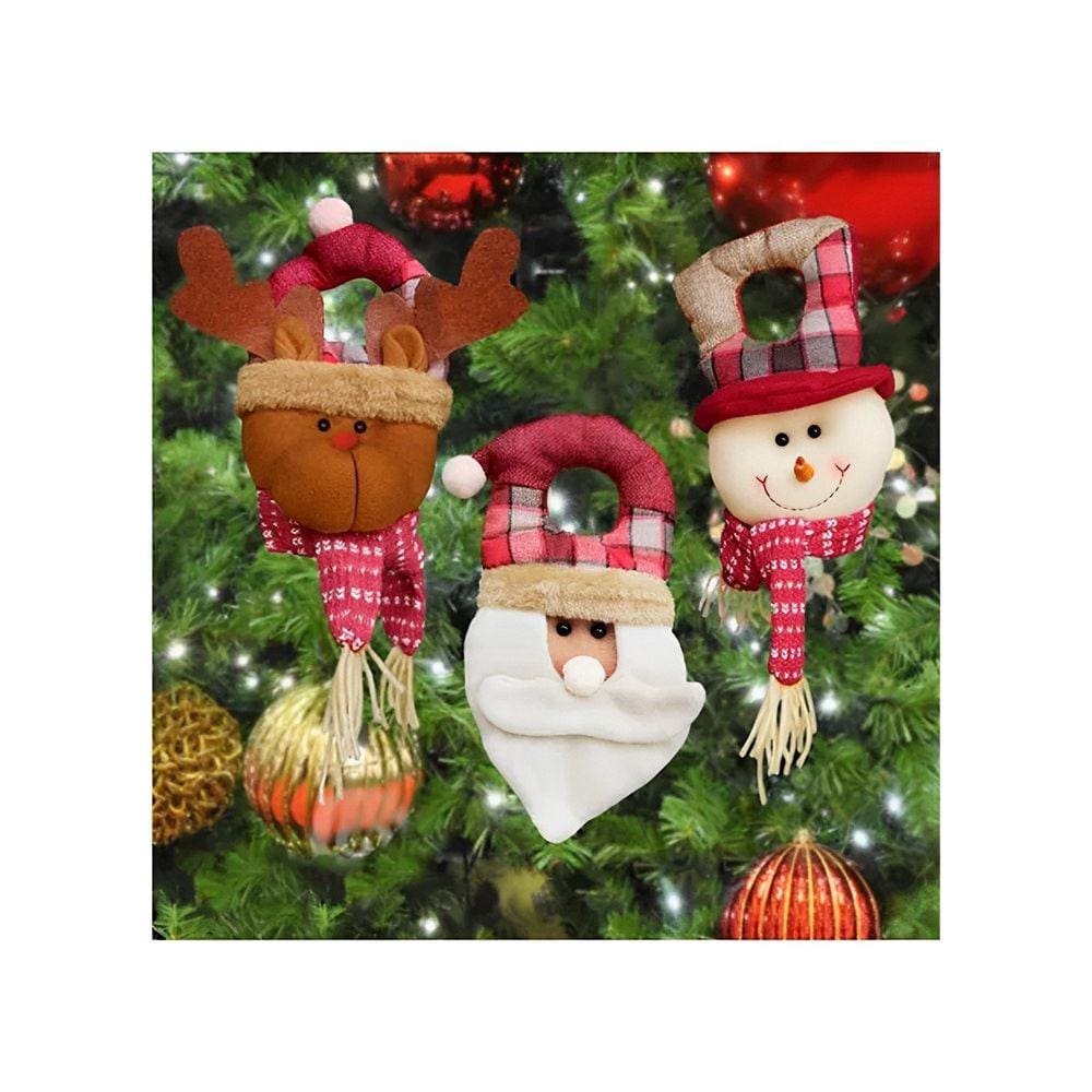 Kit 9 Enfeites De Porta Decoração Natal Feltro Pendente