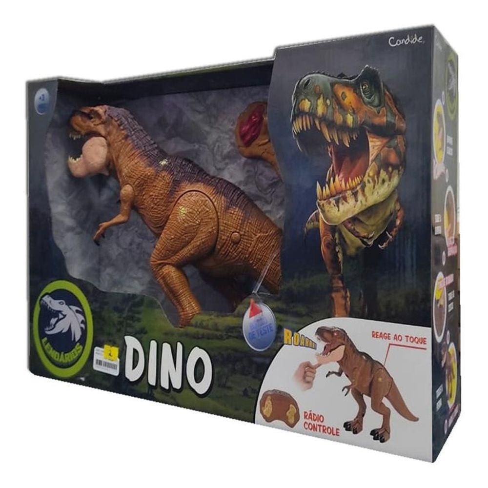 Figura Eletrônica Dinossauro De Controle Remoto Trex Candide