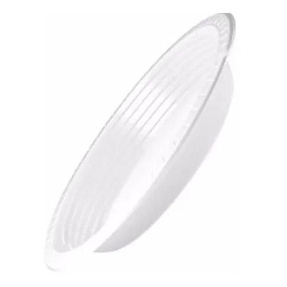 Prato Descartável Plástico Branco 23Cm Fundo 1Cx C/500