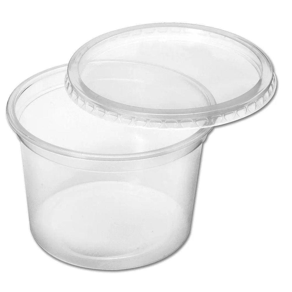 Pote Plástico Redondo Com Tampa Bolo De Pote 200Ml C/432