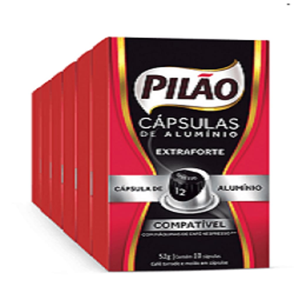 Kit Café Pilão Nespresso 12 Extraforte 50 Cápsulas