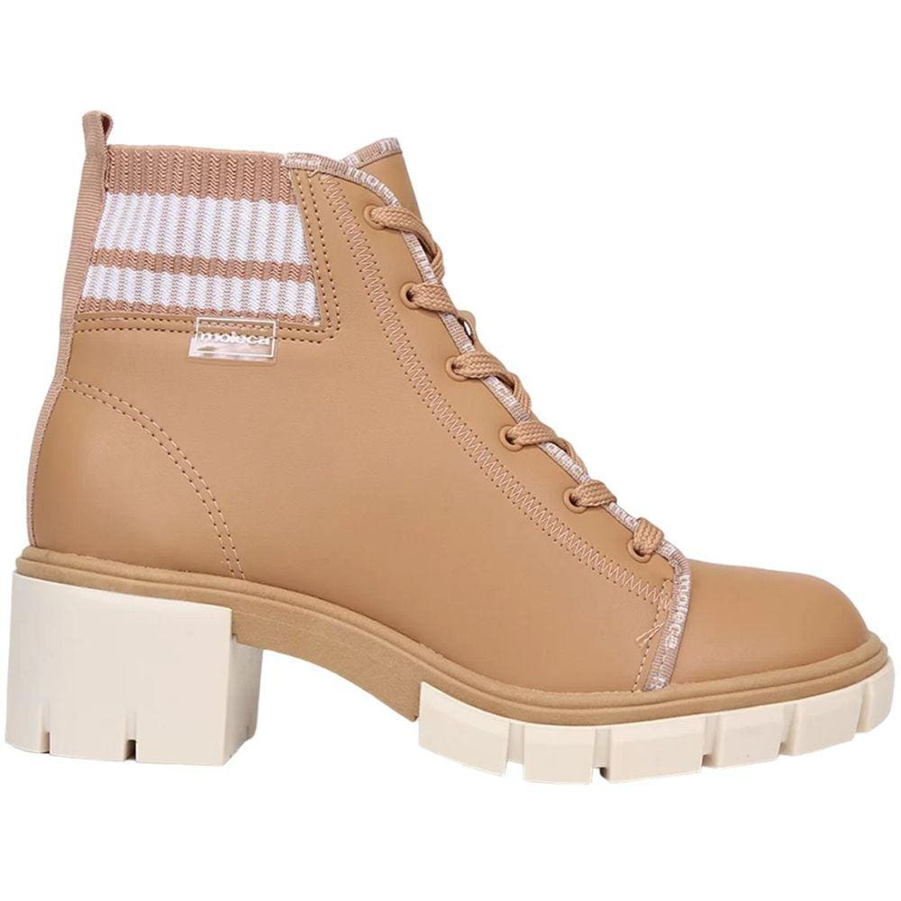 Bota Coturno Feminino Casual Salto Bloco Tratorado Moleca 5338.103