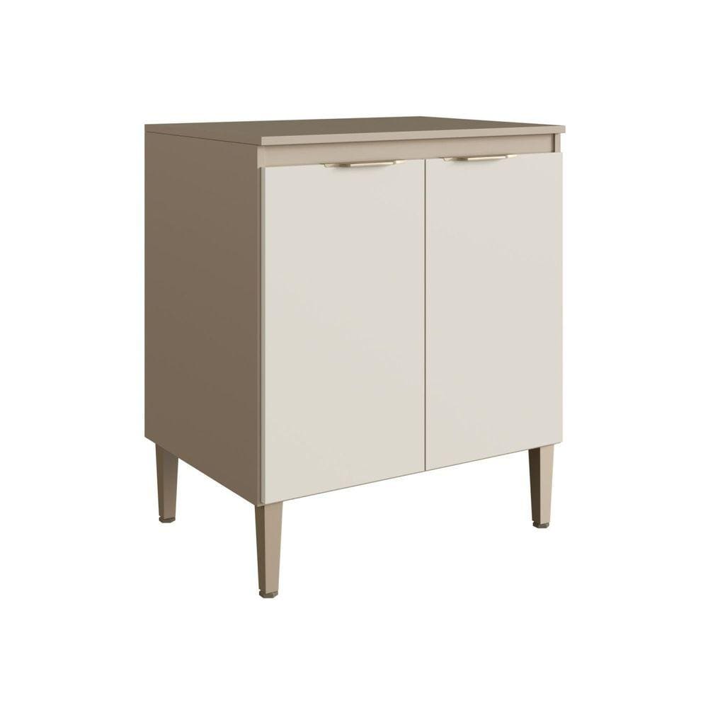 Balcão para Cozinha 70cm com Tampo 2 Portas Carol Mocca/Areia