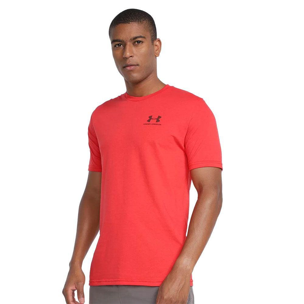 Camiseta Under Armour Sportstyle Left Masculino Vermelho