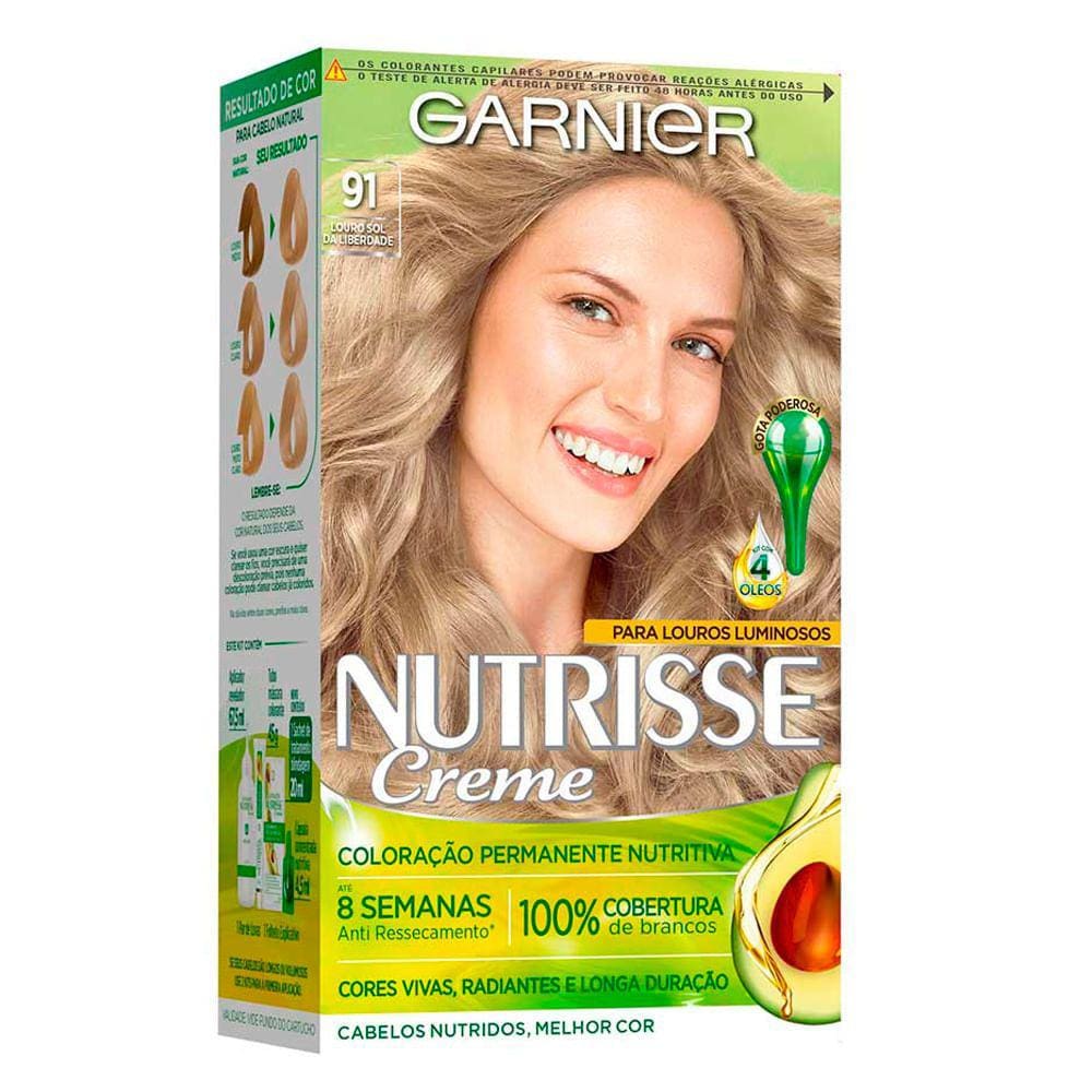 Tintura Nutrisse Creme Louro Sol Da Liberdade 91