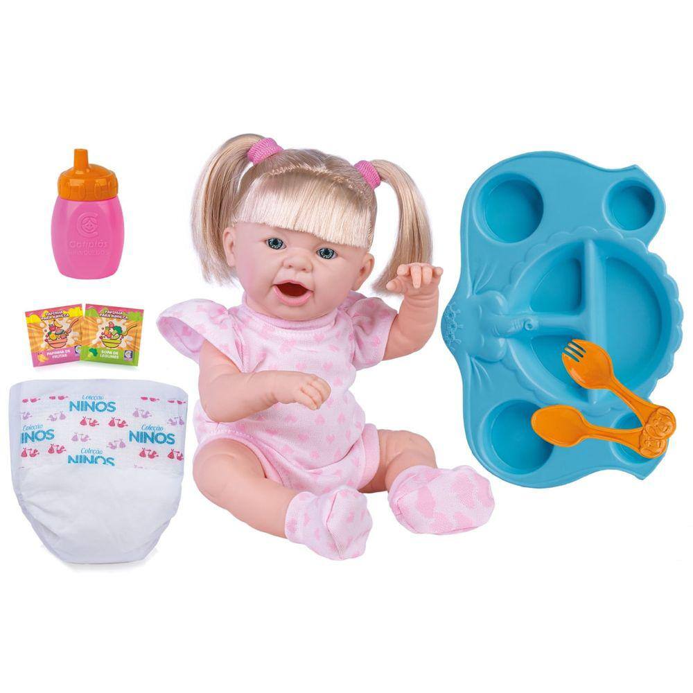 Boneca Reborn com Acessórios - Nenem Nanando - Love Born - 36 cm