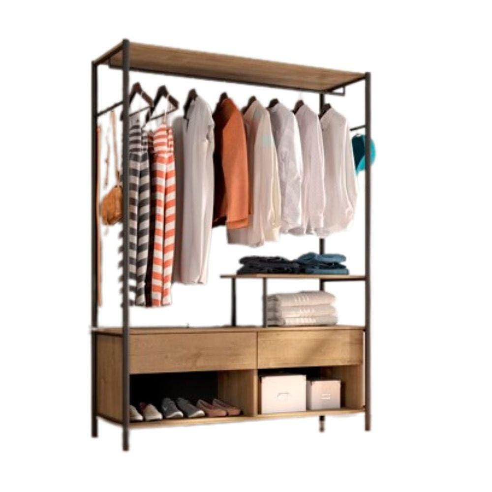 Guarda Roupa Closet 2 Gavetas Barcelona PTO/Demolição - Artefamol