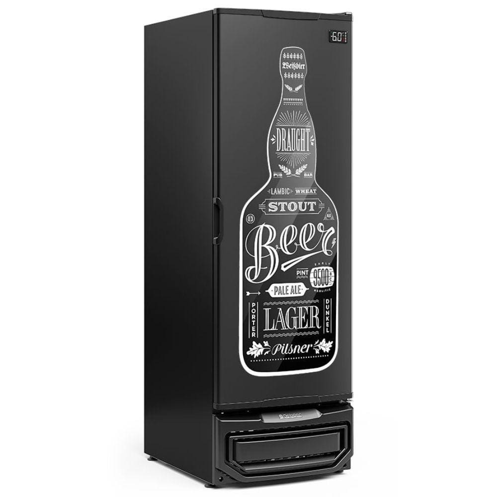 Cervejeira Vertical com Porta Cega Adesivada GCB57PR Gelopar
