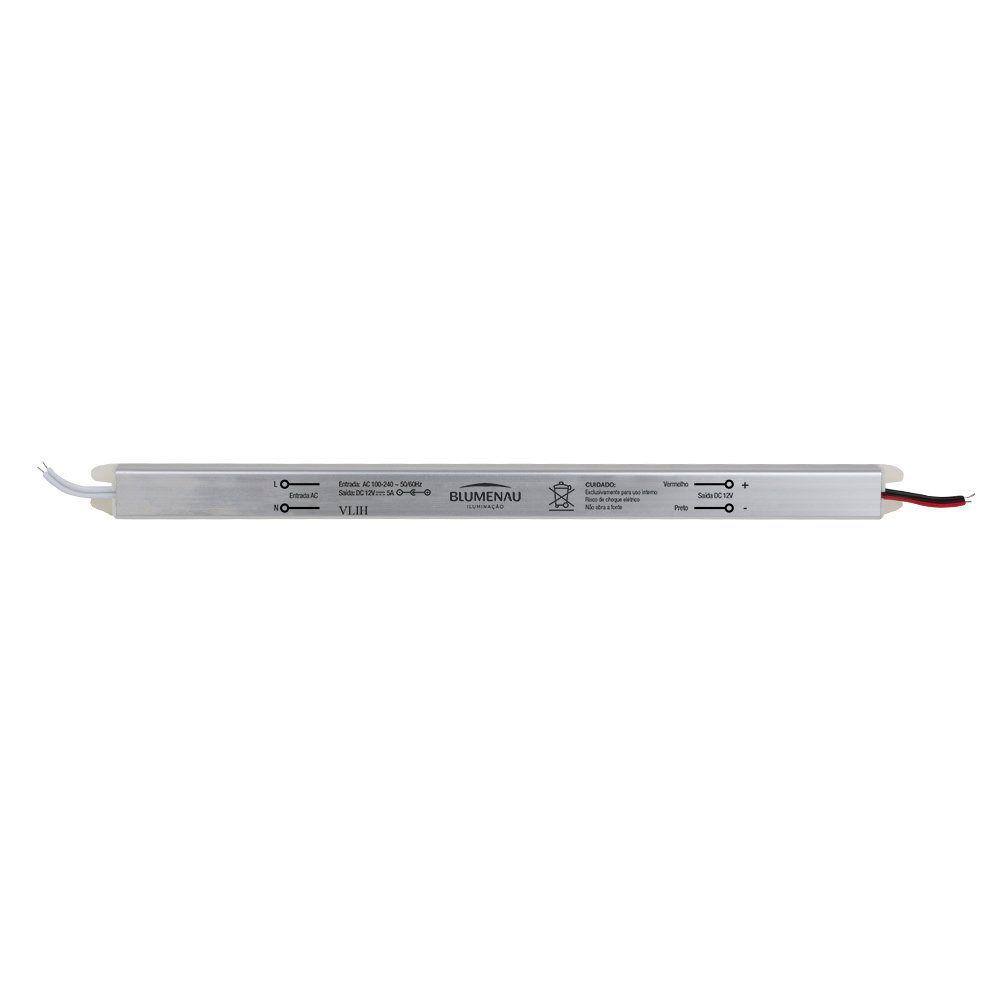 Fonte para Fita Led 60w 12V 5A Bivolt Blumenau