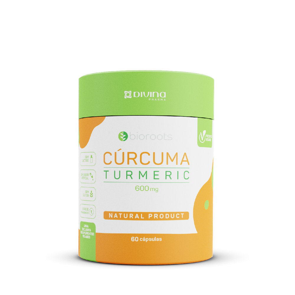 Cúrcuma Turmeric 600mg Suplemento Alimentar 60 Cápsulas