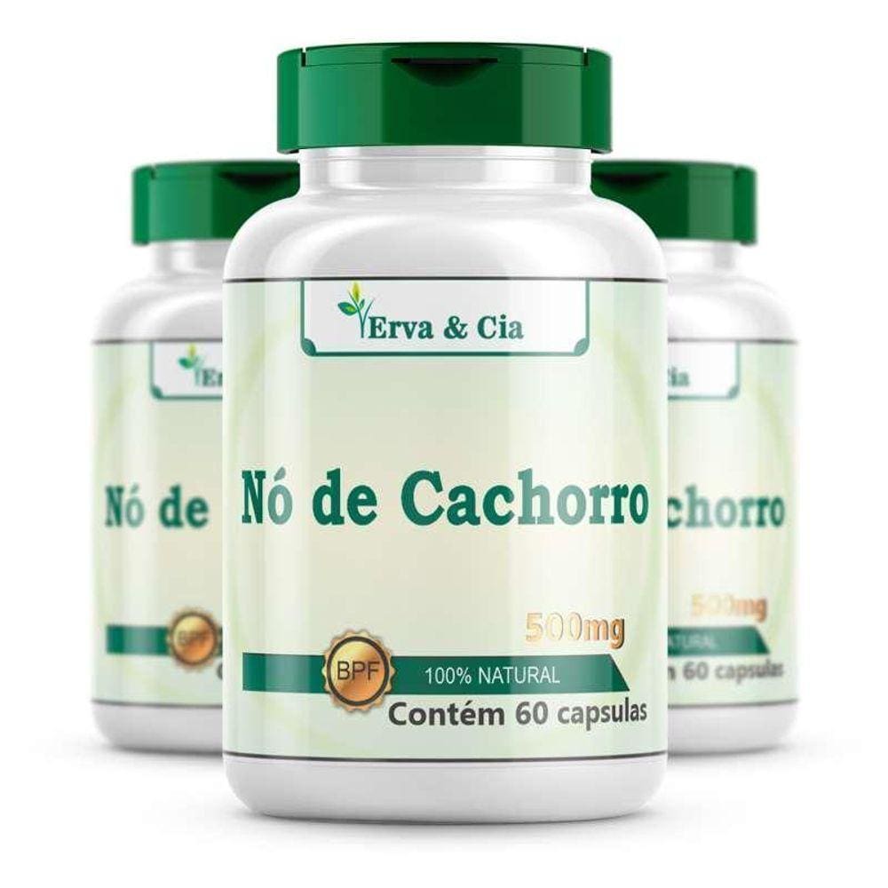 Kit 3 Potes Nó De Cachorro - 180 Cápsulas 500Mg 100% Puro