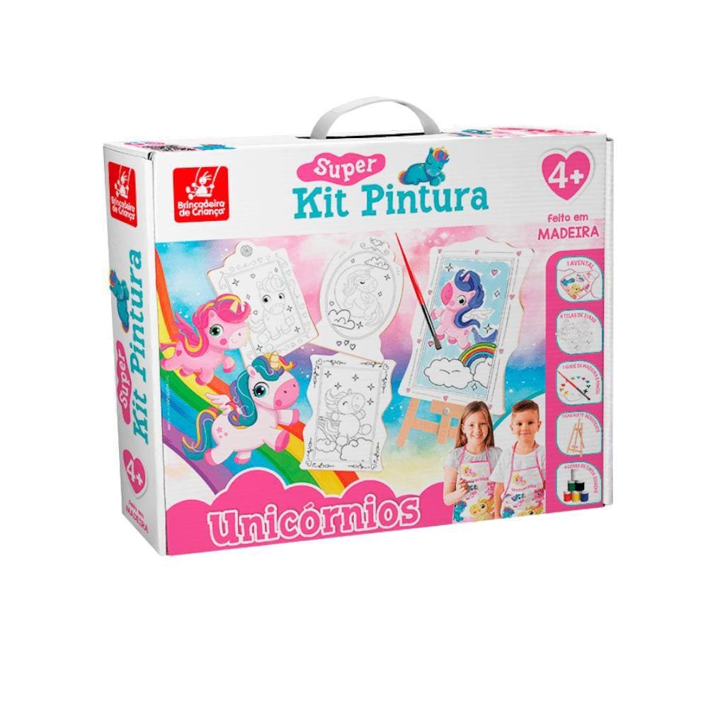 Super Kit Pintura Unicórnios - Brincadeira de Criança