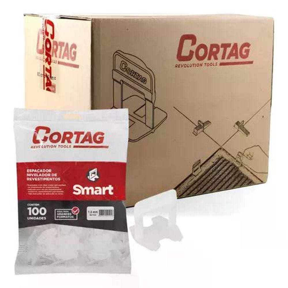 Espaçador Nivelador Smart Porcelanato 1,5mm Cortag Caixa C/ 500 Peças