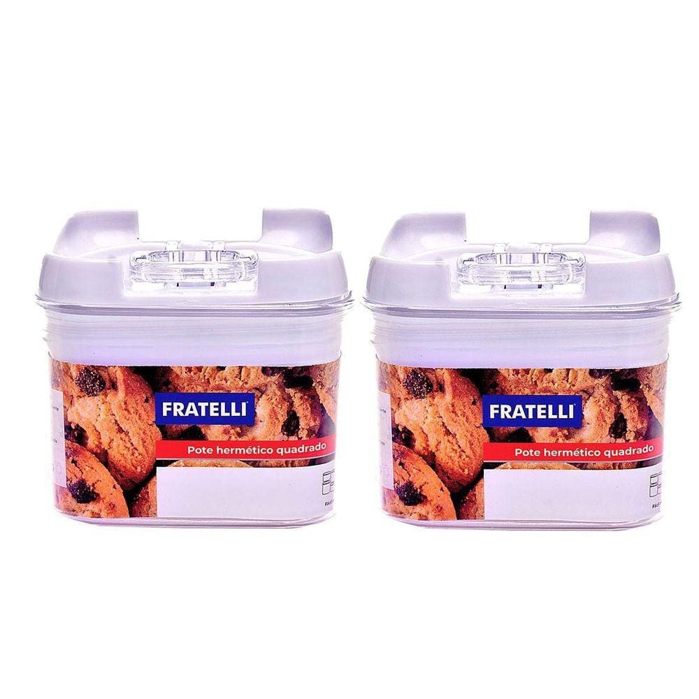 Kit Conjunto De 2 Potes Herméticos Temperos 280Ml
