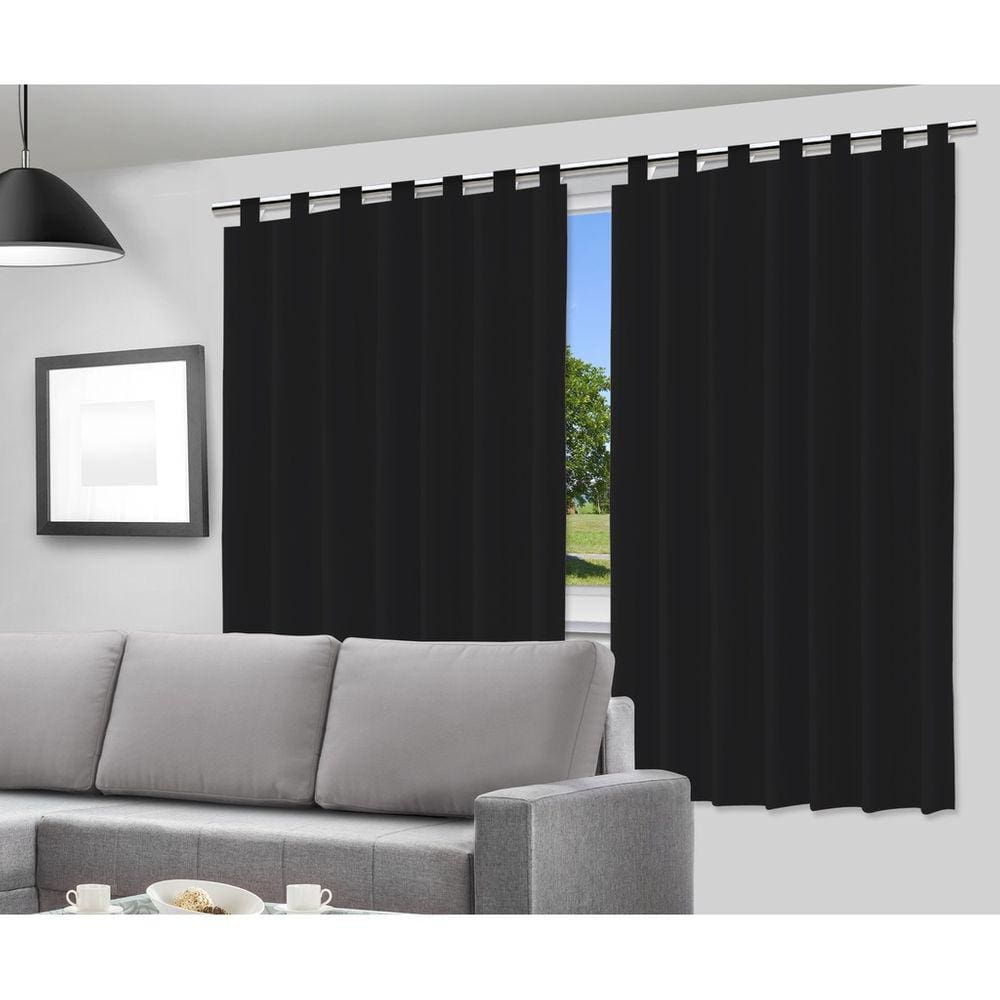 Cortina Blecaute Blackout 280x280cm com Alça para Varão Corta Luz 100% PVC para Sala Quarto Diversas Cores