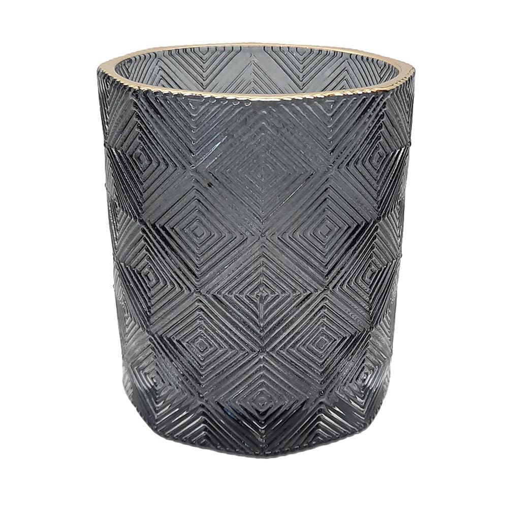 Castiçal decorativo Vidro Preto DED01044PT - Rio de Ouro