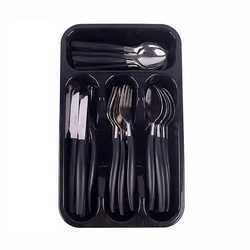 Faqueiro Quartzo Preto 25pçs FAQR-013PT - Hauskraft