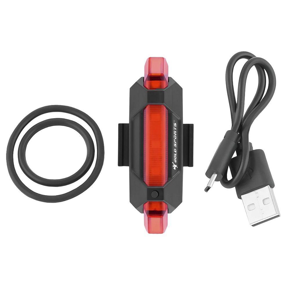 Lanterna traseira de BiKe Gold Sports Led Clear Vision 4 Modos de Funções Cabo usb Recarregável