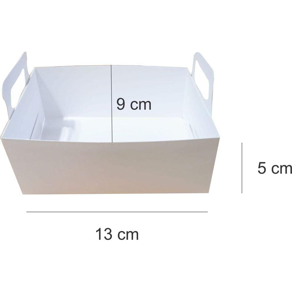 Caixa Cesta de Papel Duplex 19x13x8 cm s/ impressão10 un.