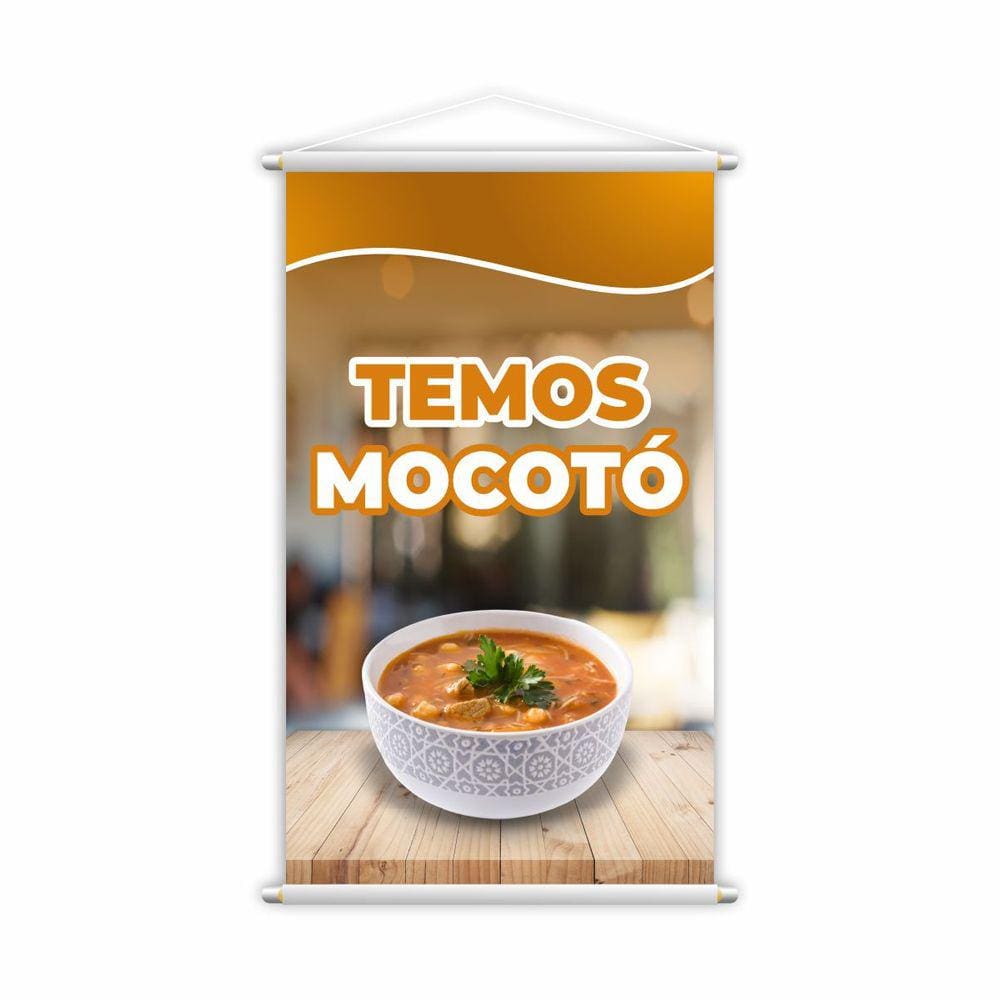 Banner Temos Mocotó Comida Restaurante Lona 80x50cm