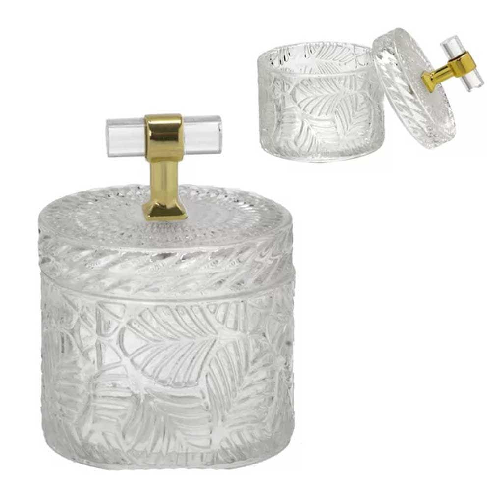 Vaso Potiche Decorativo Transparente 12cm