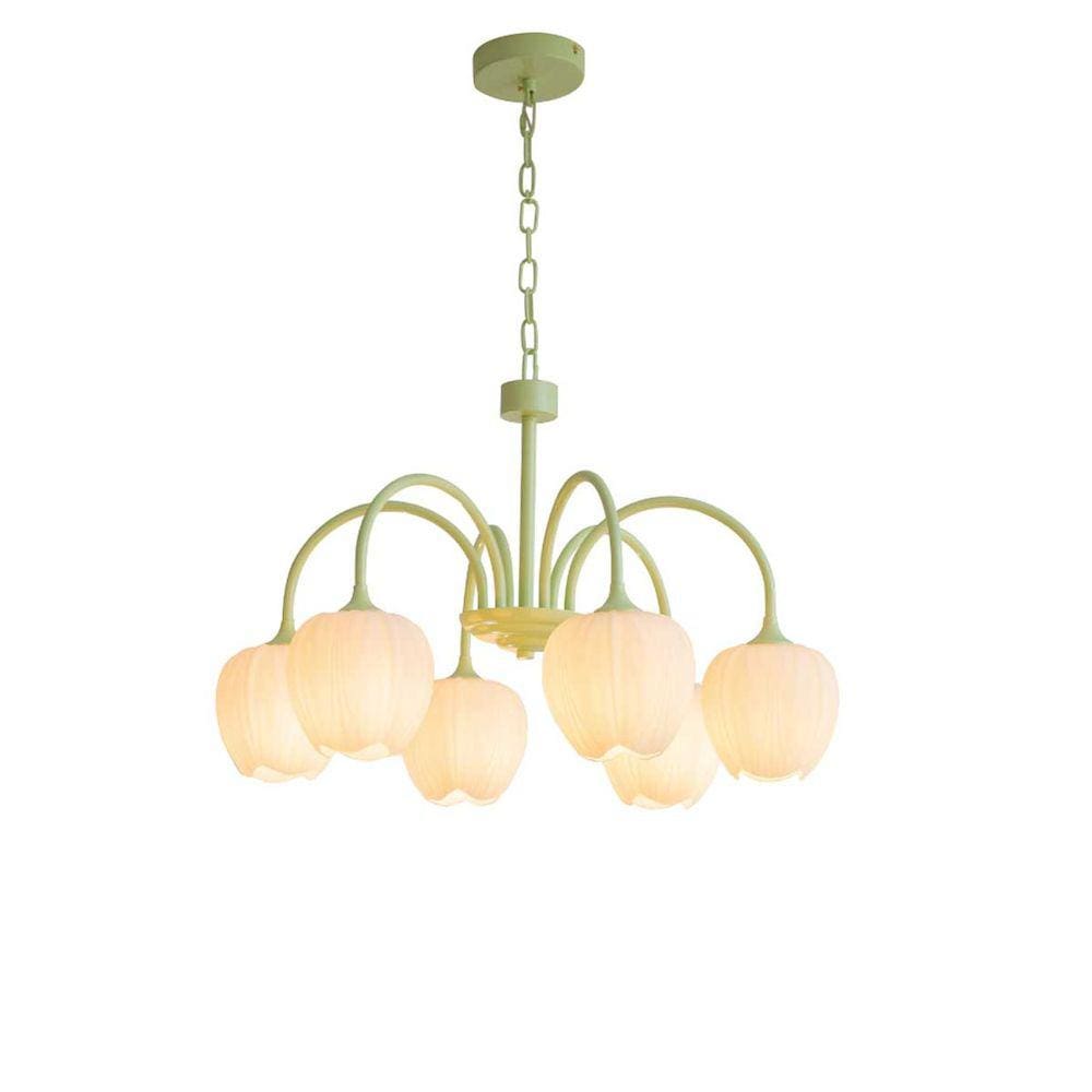 Lustre Pendente Provençal Metal Tulipa 6 Lâmpadas