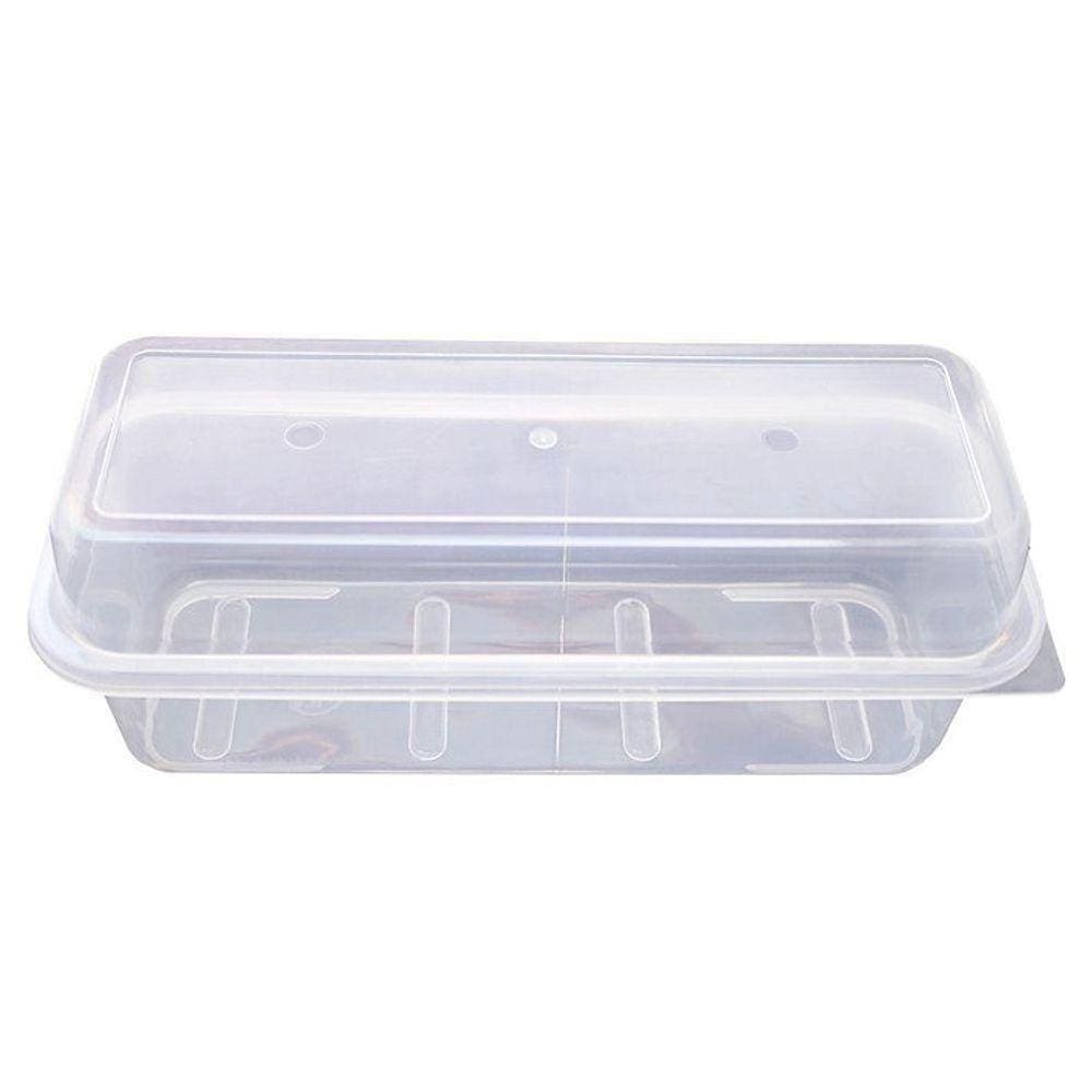 Porta Pão de Forma Retangular Recipiente Pote Transparente com Tampa Conservador de Alimentos