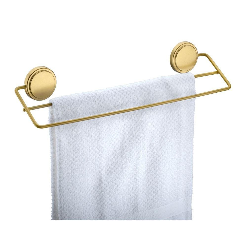 Suporte Porta Toalha Toalheiro Duplo 45cm Banheiro Adesivo Dupla Face Dourado - 144DO Future