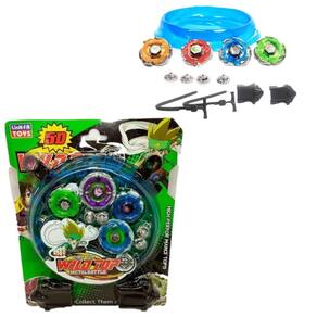 Kit Beyblade Metal 5D Brinquedo 4 Peões Led Toys na Americanas