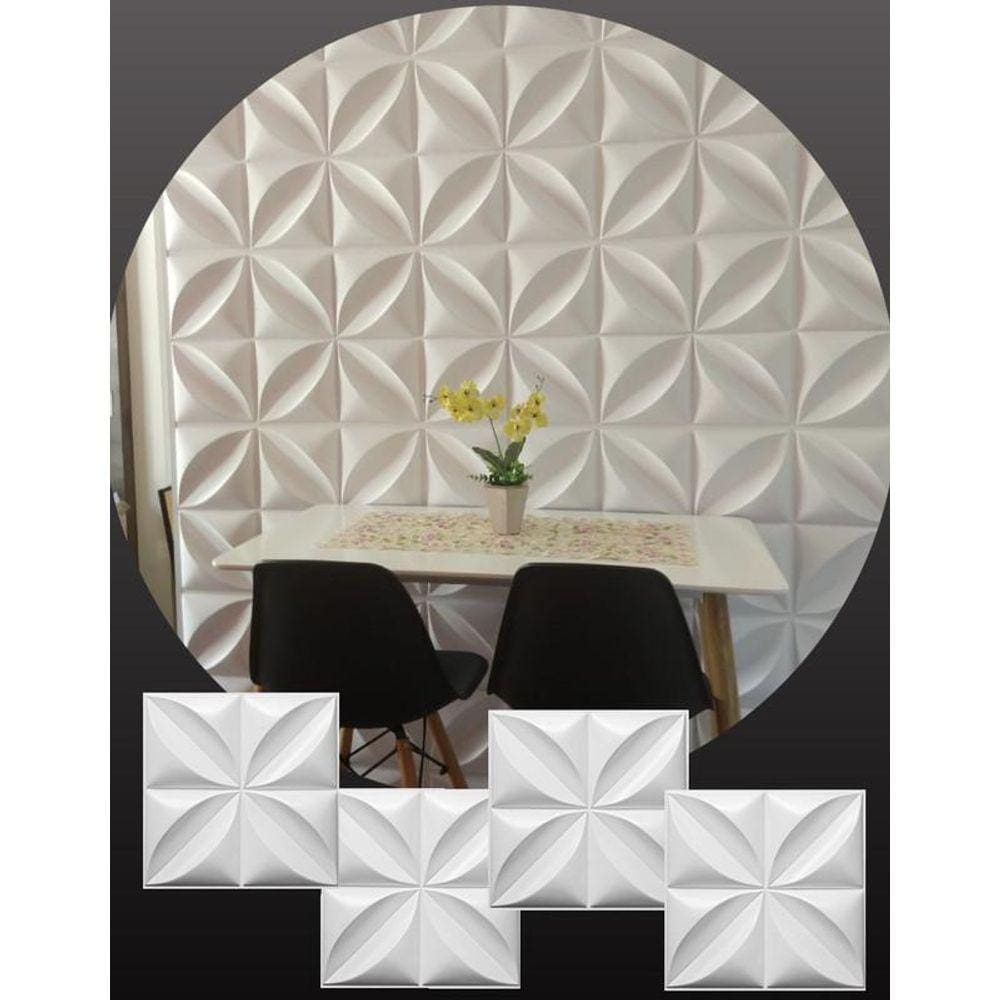Placas 3D Plástico Resistente De Parede Renove Sua Decoração 32 Unid