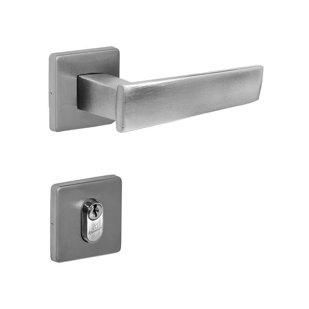 Fechadura Externa Zeta 178 Cromo Acetinado 55Mm - Rodrigues