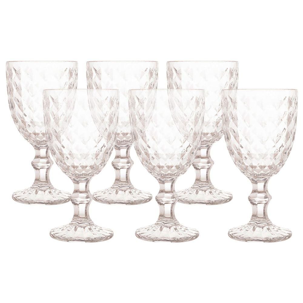 Conjunto 6 Taças de Água de Vidro Roman 345ml 35455 - Wolff
