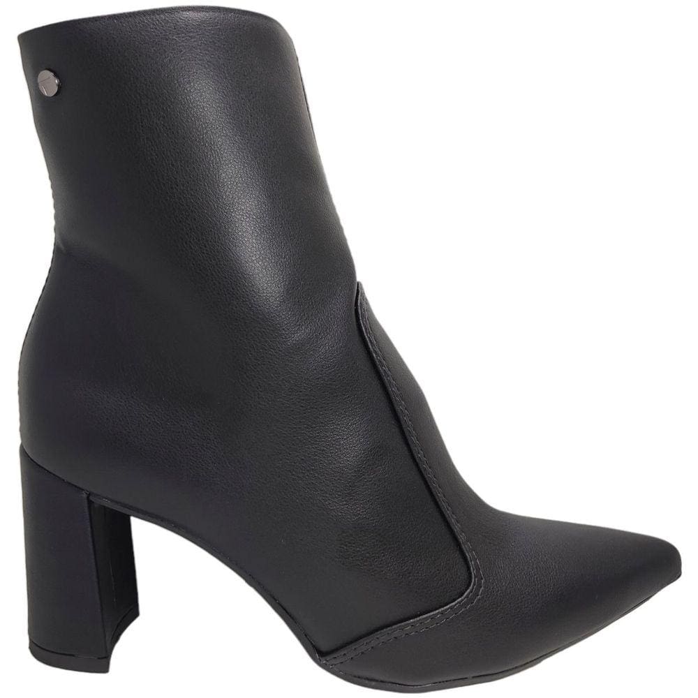 Bota Feminina Casual Cano Baixo Salto Médio Bico Fino Tanara T7841