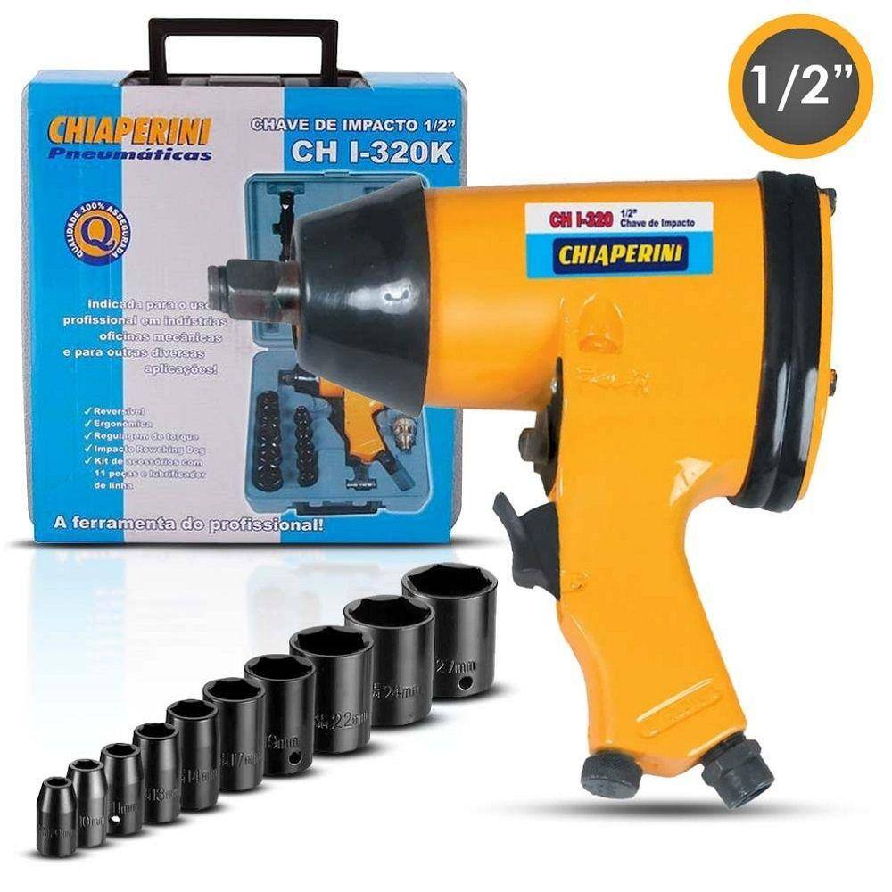 Kit Chave Impacto Chiaperini Ch I-320k 1/2 Pol C 10 Soquetes