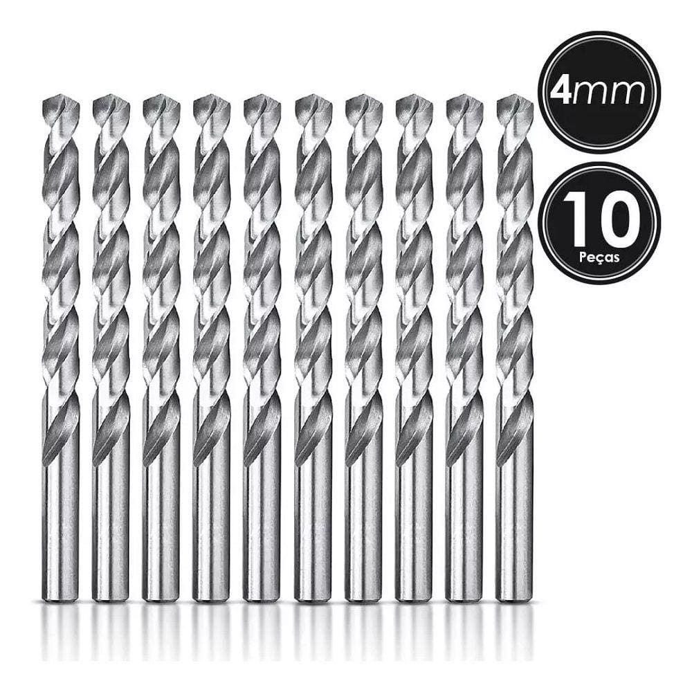 Broca De Aco Rapido Para Metal 4,5 Mm Polida 10 Pcs