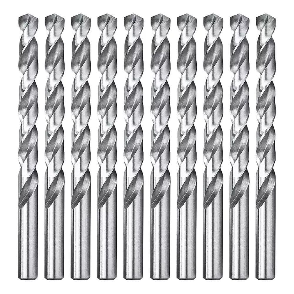 Broca De Aco Rapido Para Metal 4,0Mm Polida 10Pcs