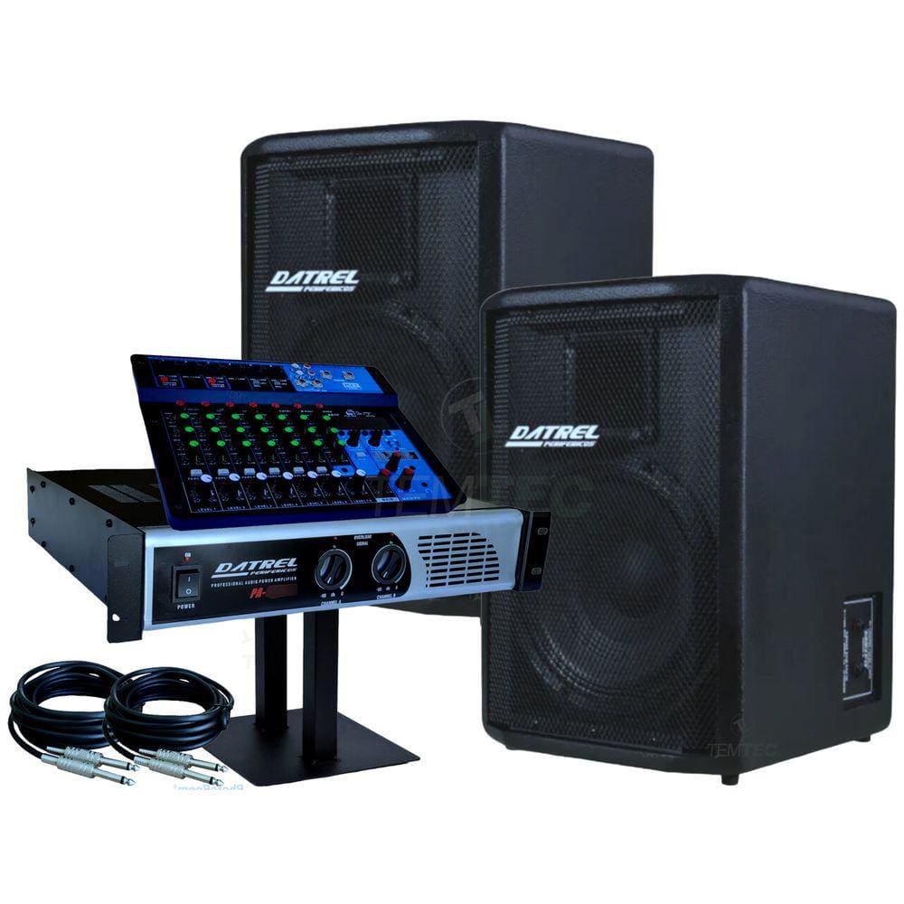Kit Caixas Som 10P 400W Mesa Datrel Bluetooth Potência 400W