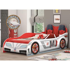 Jogo de quarto infantil comoda carros sport car e berco americano branco  carvalho moveis estrela