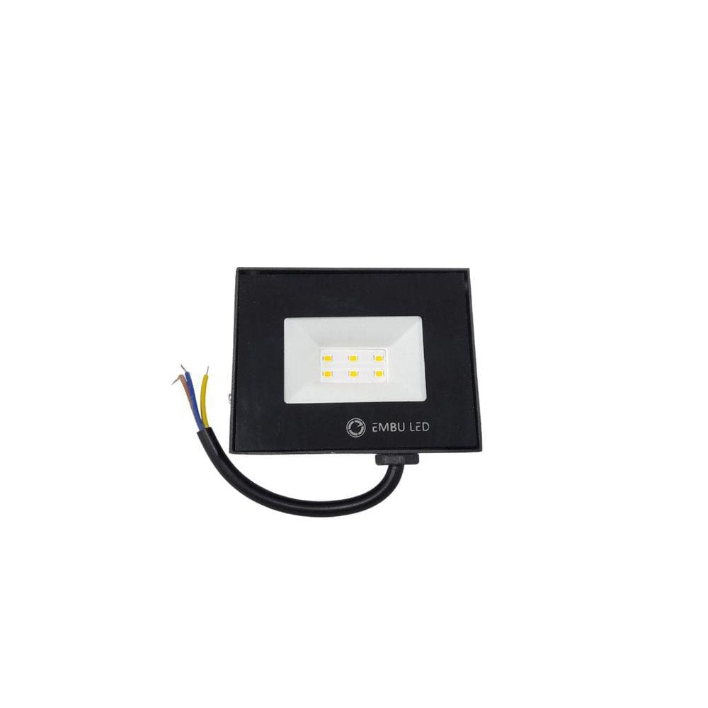 Refletor LED 10W RGB Slim Embu Led C/ Controle Remoto
