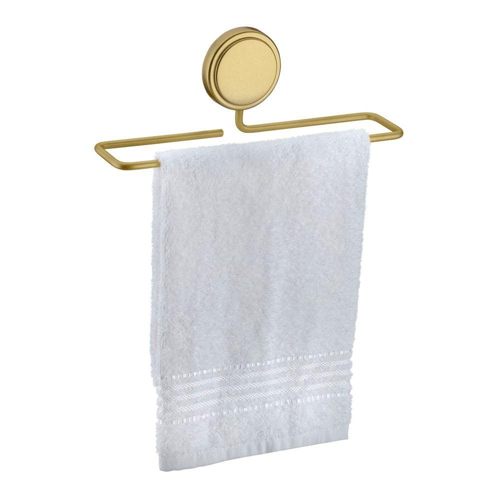 Suporte Porta Toalha Toalheiro 25cm Banheiro Adesivo Dupla Face Dourado - 143DO Future