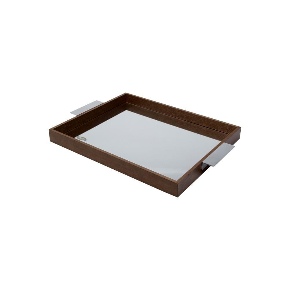 Bandeja Woodart Naturals  de Madeira Marrom 48cm x 30cm