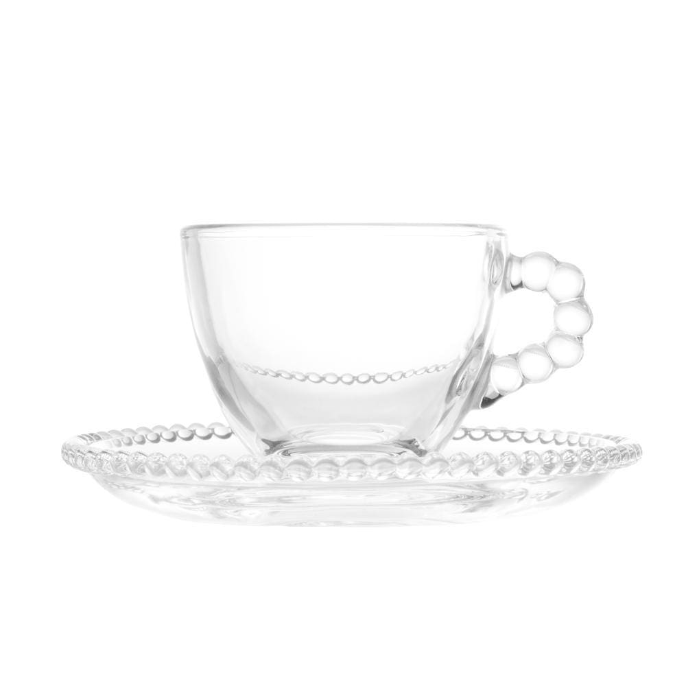 Jogo de 4 Xícaras para Café Wolff Pearl de Cristal Incolor 80ml