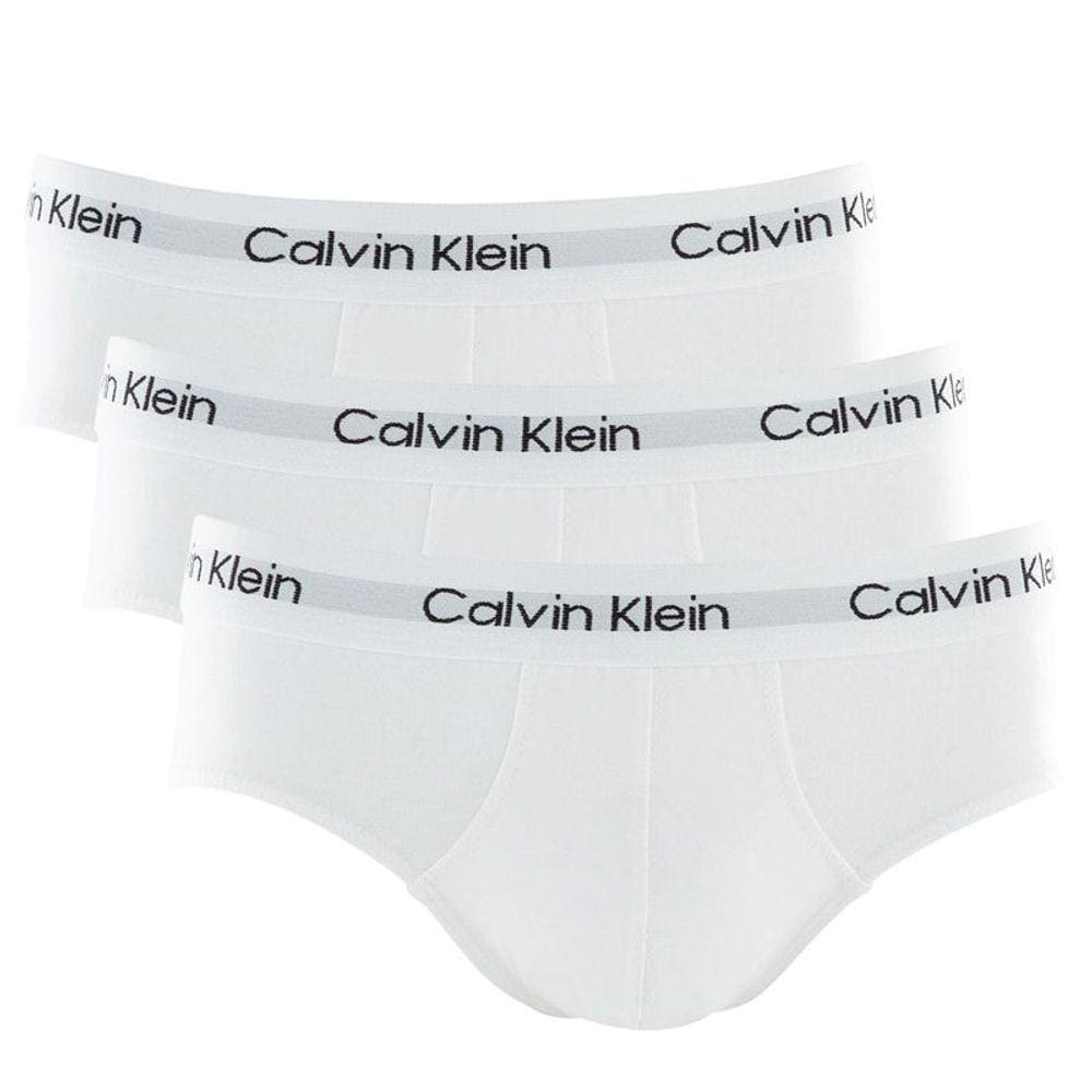 Kit C/3 Cuecas Calvin Klein Underwear Brief Brancas - U2661