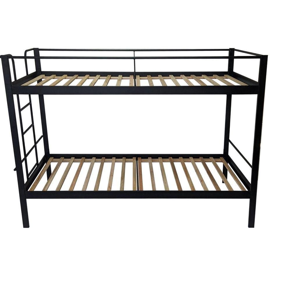 Conjunto para Quarto 1 Beliche e 1 Escrivaninha Completa Casa Preto Fosco