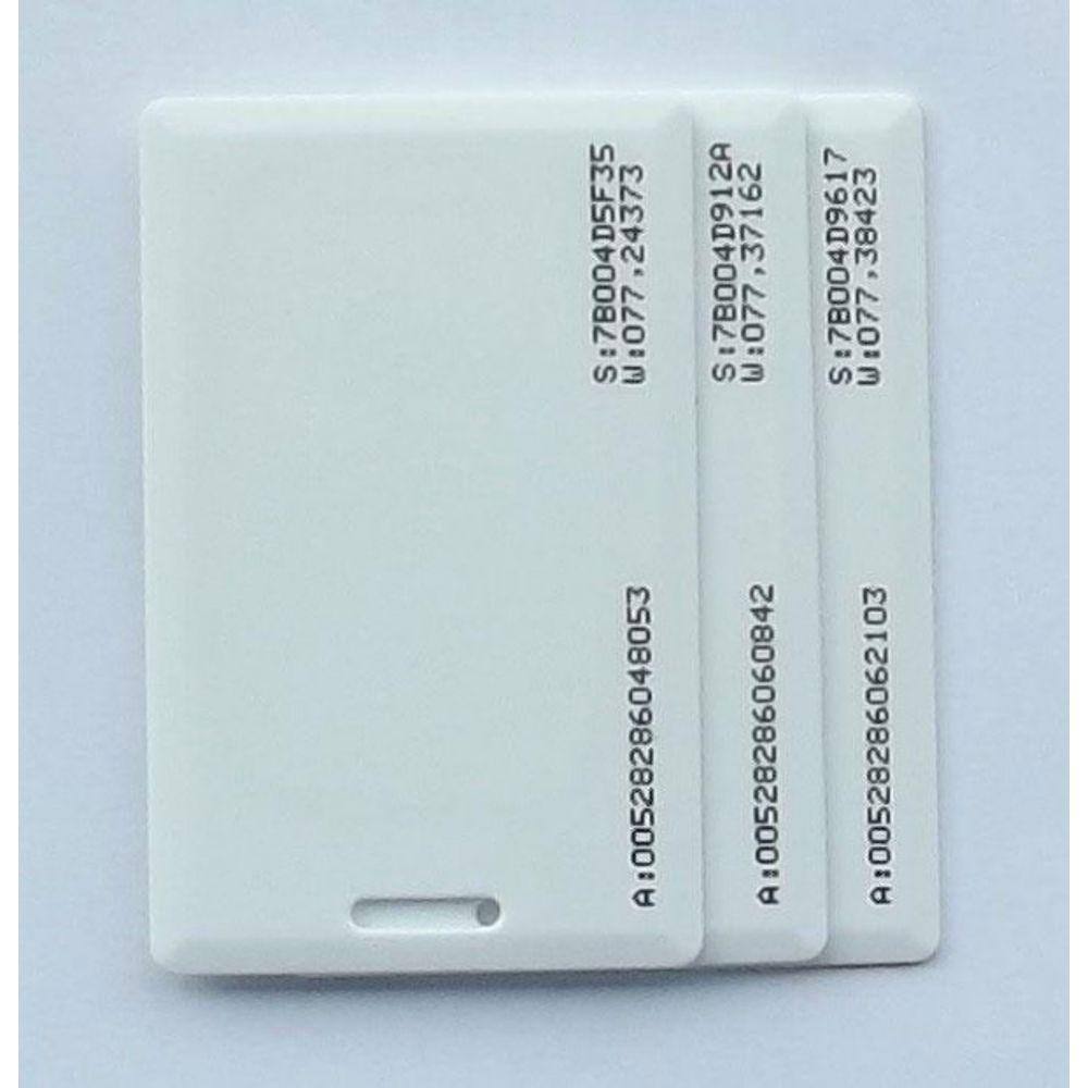 Cartão pvc Cracha Smart Card 13,56Mhz 1K Clamshell 100 un
