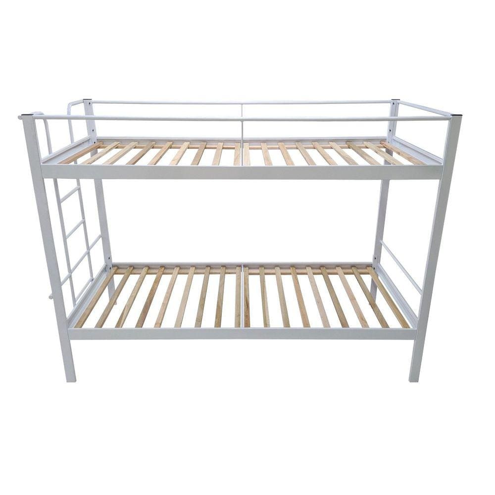 Conjunto para Quarto 1 Beliche e 1 Estante com Rodizios 3 Prateleiras Completa Casa Branco
