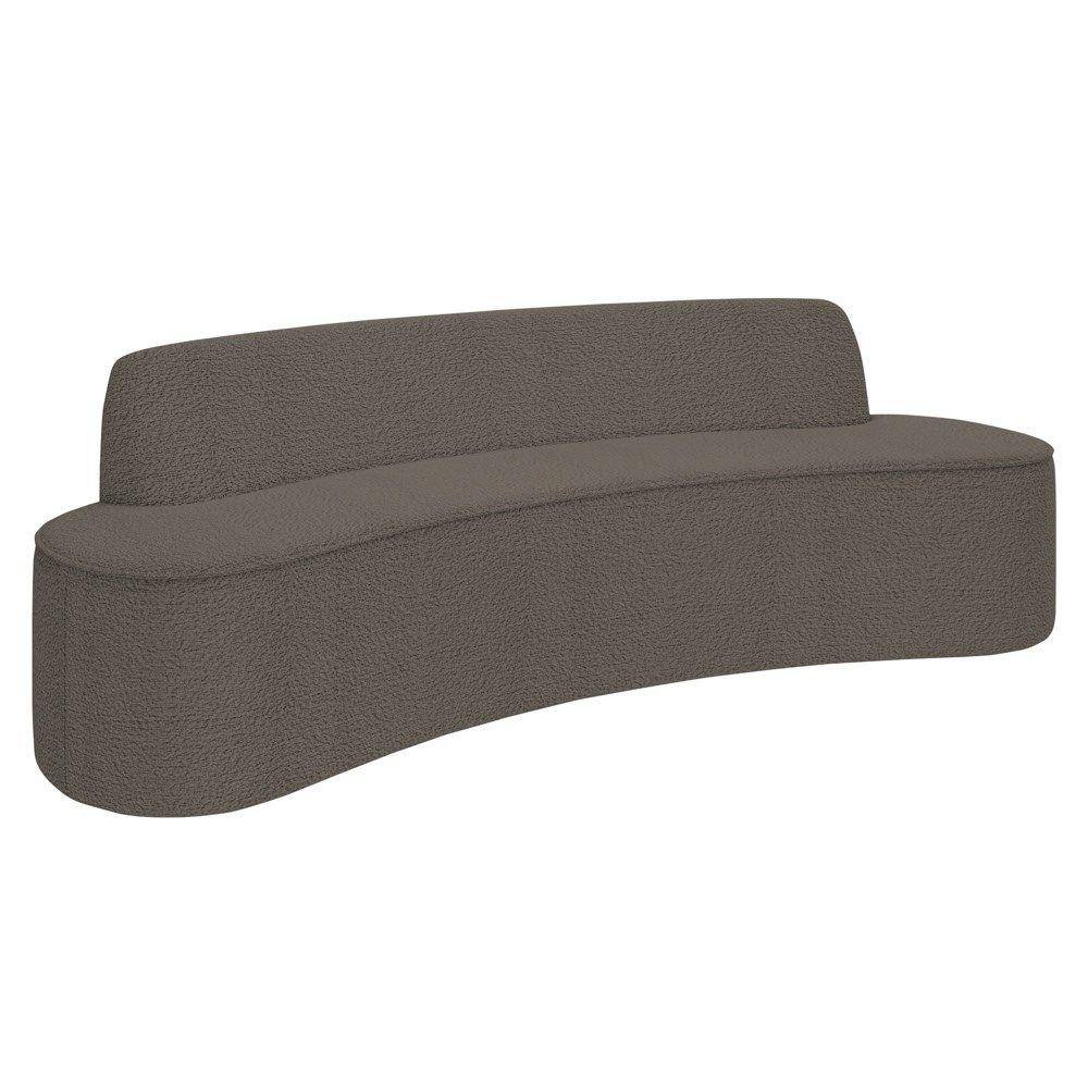 Sofá 3 Lugares para Sala de Estar Living 210cm Koane D06 Bouclê Castor - Mpozenato