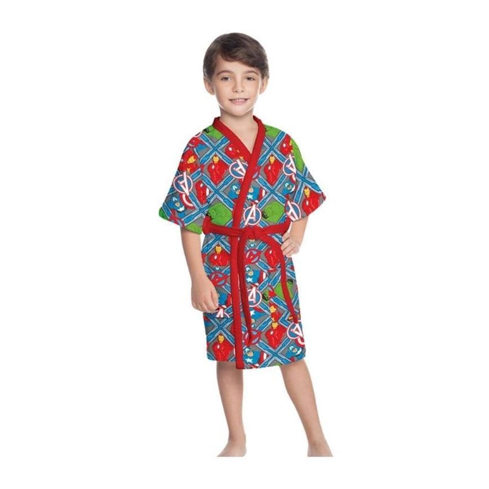 Roupão Aveludado Infantil Avengers 2 Lepper