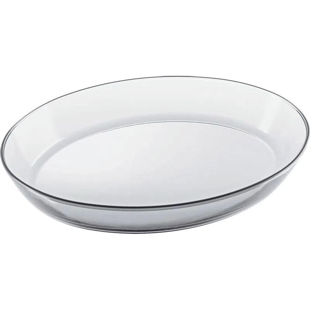 Assadeira Oval Grande 4 Litros em Vidro Marinex Transparente