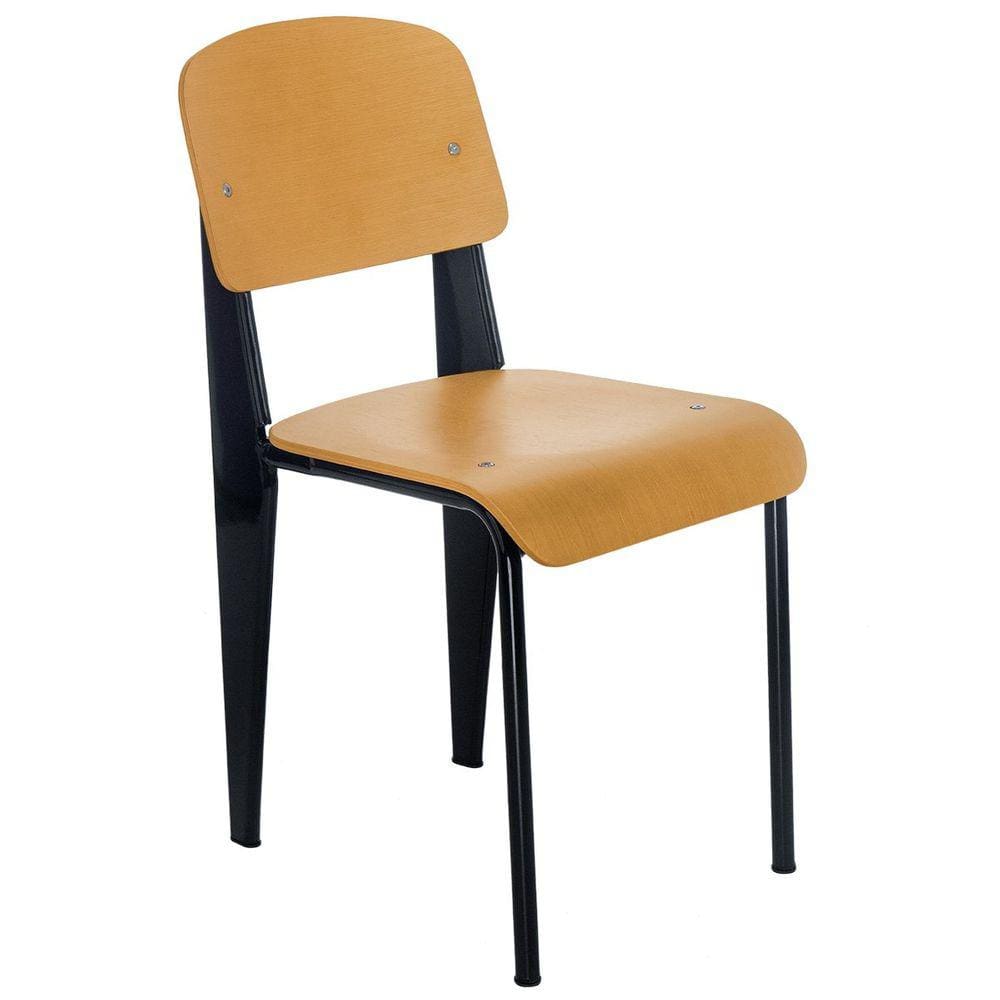 Cadeira Standard madeira cozinha jantar nordico escandinavo Jean Prouve